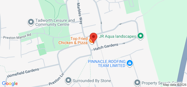 Map showing Top Fried Chicken & Pizza in Tadworth